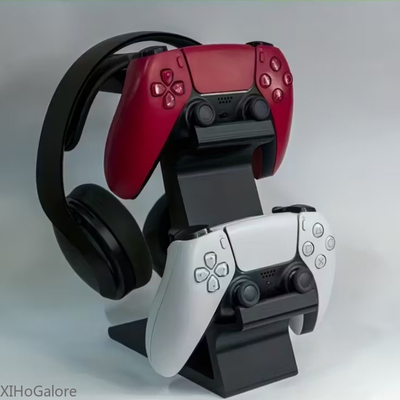 3D Printing Xbox Controller Holder - 3D プリントされた 23 センチメートルユニバーサルコントローラーとヘッドセット一体型スタンドホルダー PS4 PS5