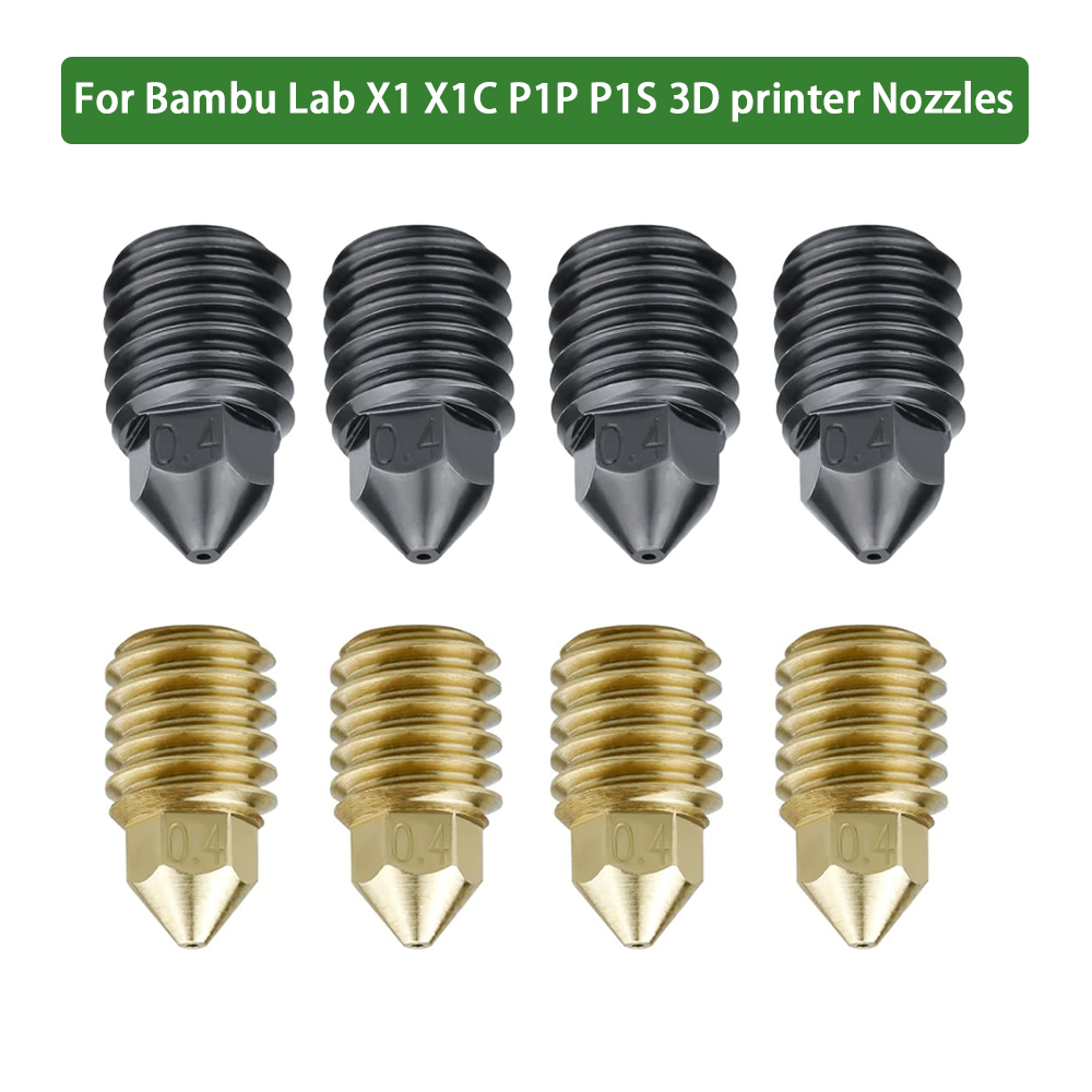 3D Printing Bambu - 高流量硬化鋼真鍮ノズル Bambu Lab X1/X1C/P1P/P1S 3D プリンタホットエンド印刷ヘッド部品用
