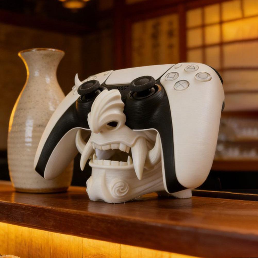 3D Printing Xbox Controller Holder - 鬼面コントローラーマウント 3Dプリント ユニークなゲーミングデスクオーナメント 滑り止めゲームパッドディスプレイスタンド PS5/PS4/Switch/XBOX対応
