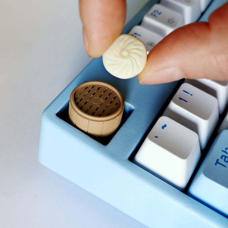 3D Printing Keycaps - パーソナライズされた蒸しパン餃子メカニカルキーボード専門キーキャップカスタマイズされた半透明 3D 磁気装飾ギフト
