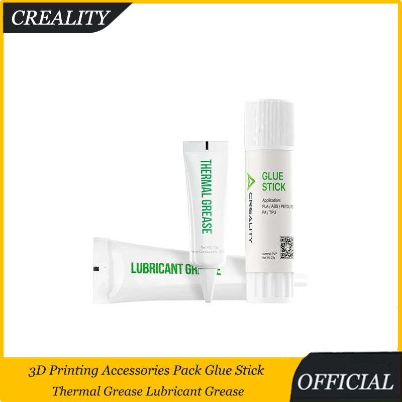 3D Printing Glue Stick - Creality純正3Dプリンターアクセサリーパック：すべての3Dプリンターに対応する接着剤スティックとサーマルグリース潤滑剤のセット