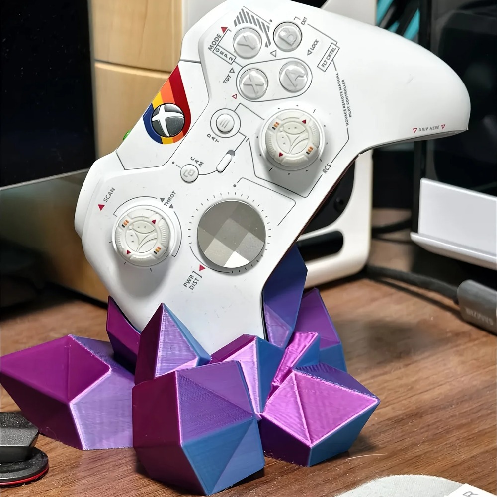 3D Printing Xbox Controller Holder - 3Dプリントクリスタル製ゲームコントローラースタンドホルダー Xbox PS4 PS5 Switch対応 ゲーミングデスクデコレーションオーナメントギフトセット