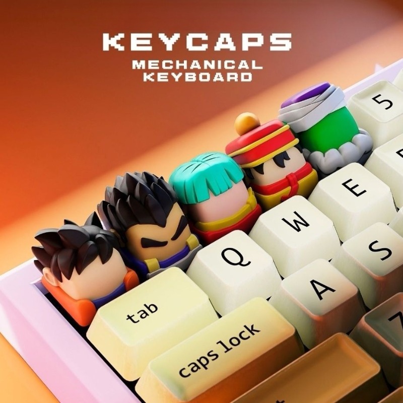 3D Printing Keycaps - 新作アニメキーキャップ、高級感のあるメカニカルキーボードキャップ、個性的なクリエイティブな漫画3Dキーキャップ（クロス軸R4付き）
