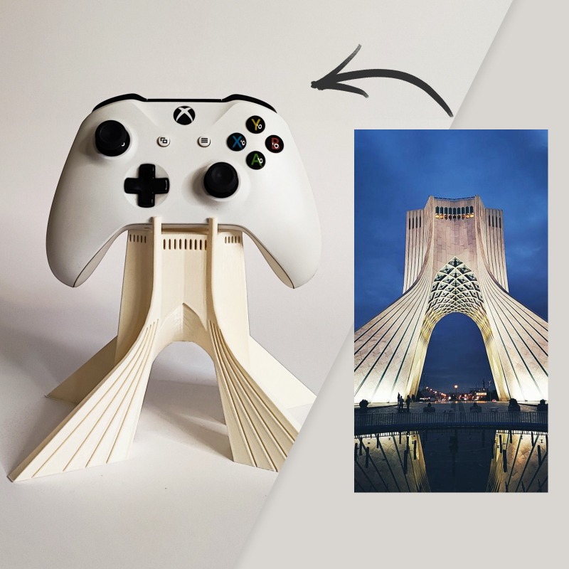 3D Printing Xbox Controller Holder - コントローラーホルダー カスタマイズされた建築模型 デスクトップ装飾 Xbox Ps5用 3Dプリントブラケットベース