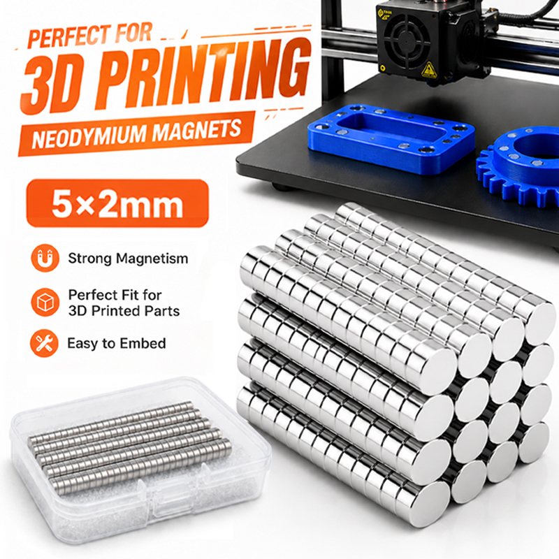 3D Printing Bambu - 3D プリントツールキット 5x2mm 強力な磁石 Bambu Lab