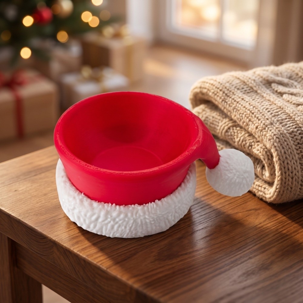 3D Printing Xmas - クリスマスボウル サンタ帽子 テーブルオーナメント 装飾用 3Dプリント クリスマス帽子ボウル
