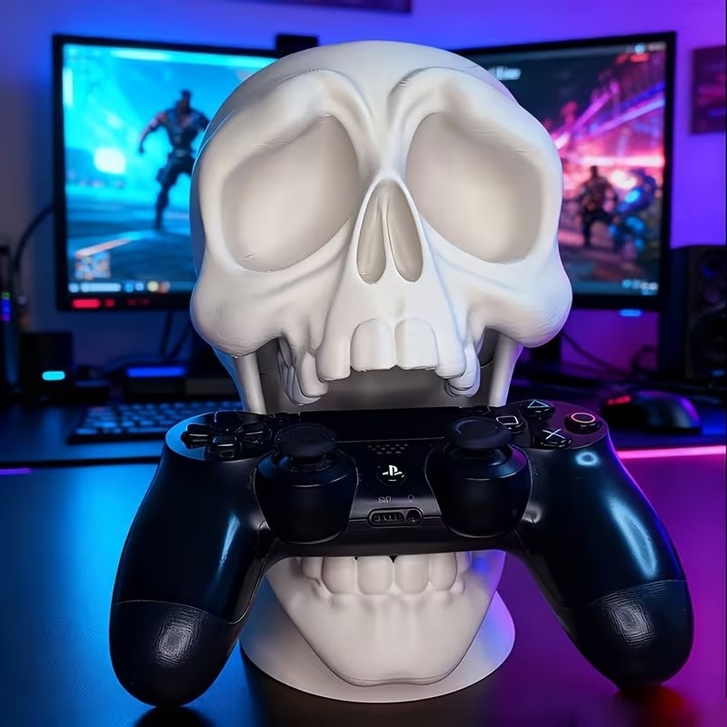 3Dプリント製スカル型ヘッドセットスタンド、コントローラーホ - 3D Printing Xbox Controller Holder のレビューと価格