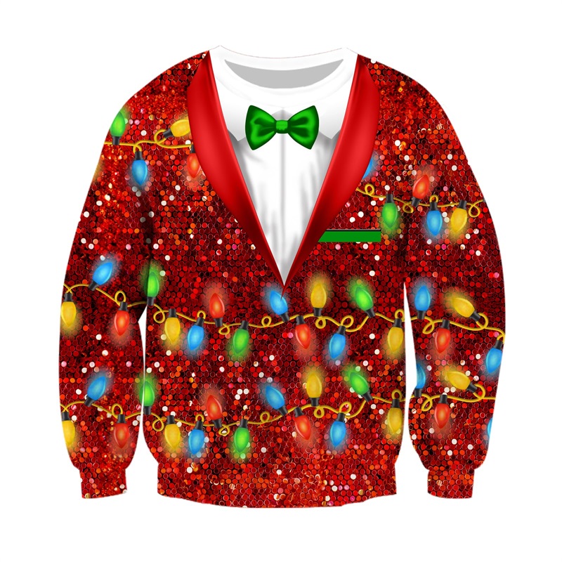 醜いクリスマスセーター メンズ ノベルティ クリスマス 面白 - 3D Printing Xmas のレビューと価格