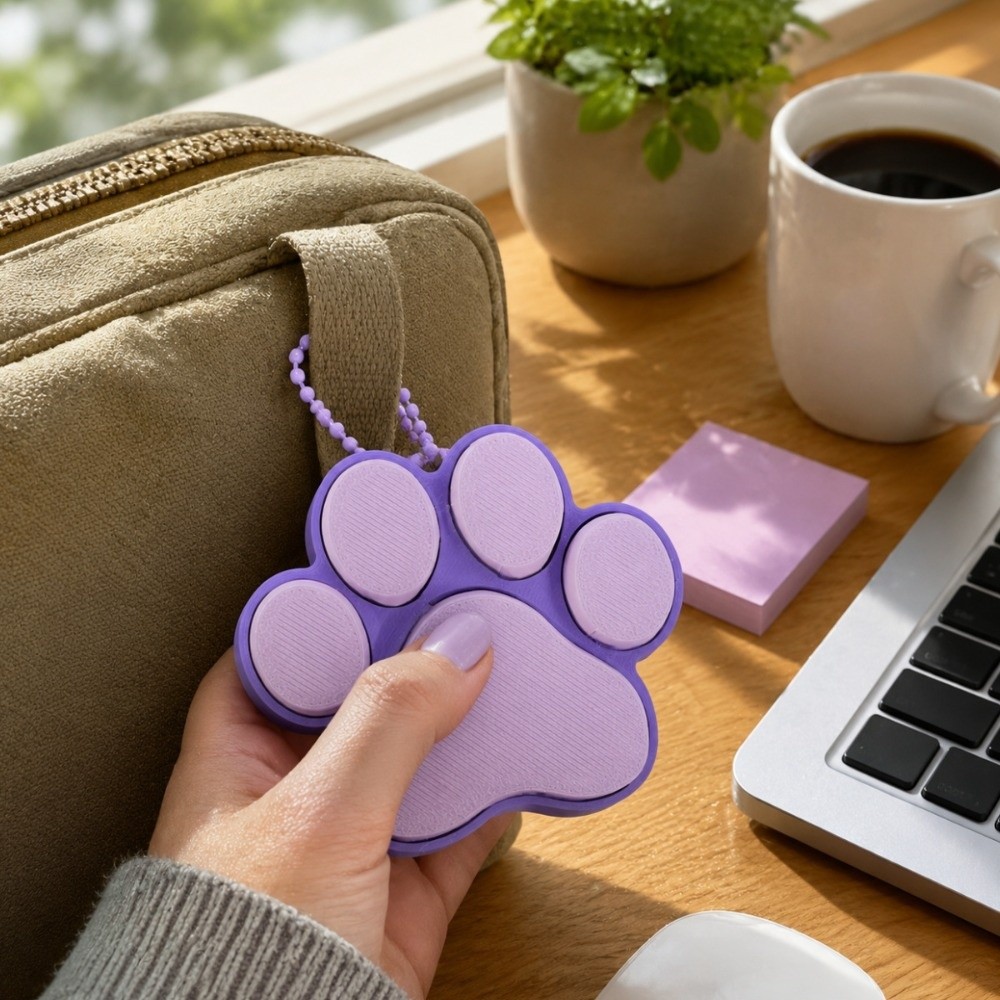 3Dプリント製犬猫の足跡クリッカーキーホルダー、クリエイティ - 3D Printing Keycaps のレビューと価格