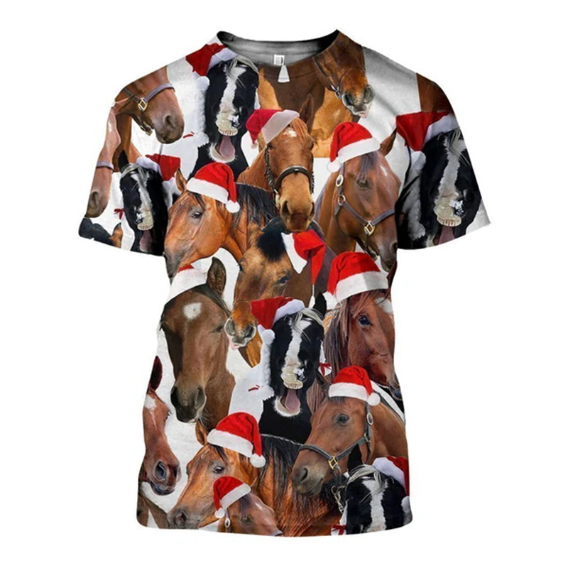 男性用長袖Tシャツ,3Dクリスマスウェア,動物モチーフ,牛の - 3D Printing Xmas のレビューと価格