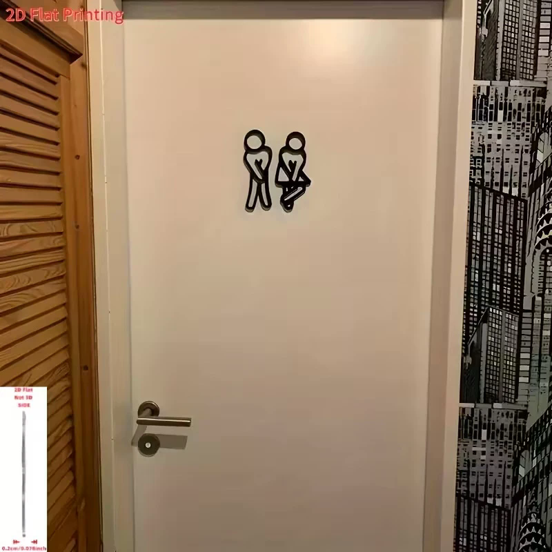 3D プリント浴室ドアサイン男性 & 女性トイレシンボルドア - 3D Printing Cafe のレビューと価格