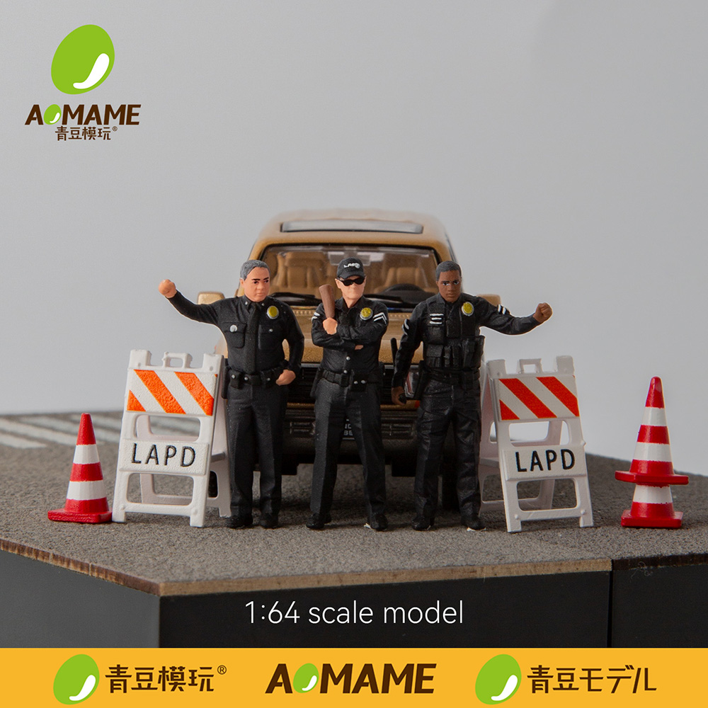 1/64スケール LAPD警察セット レジンフィギュア、3D - 3D Printing Diecast Cars のレビューと価格