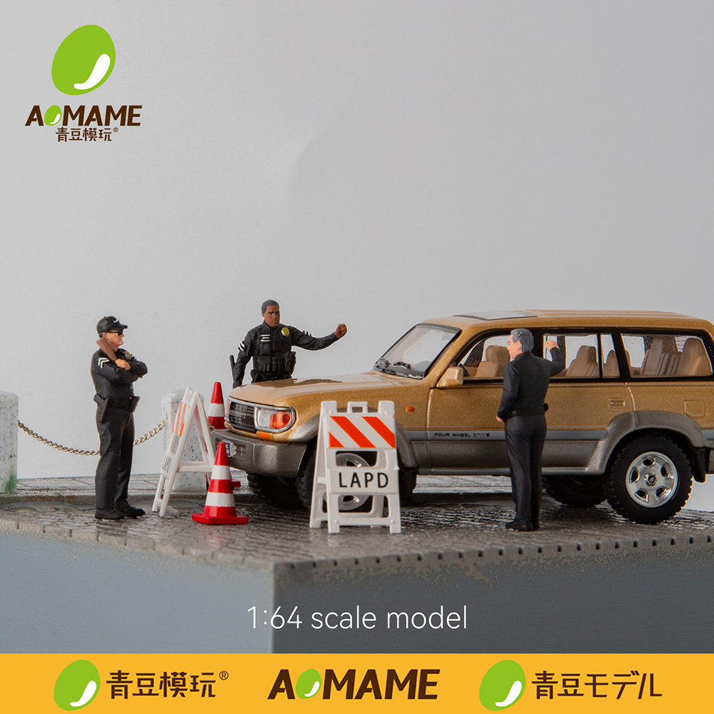 1/64スケール LAPD警察セット レジンフィギュア、3D - 3D Printing Diecast Cars のレビューと価格