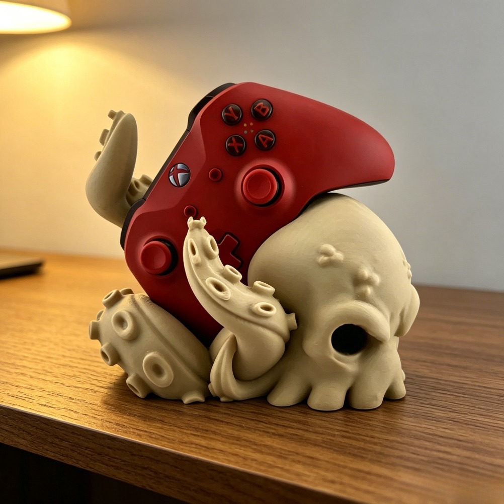 3Dプリント製タコ腕型コントローラースタンド、ユニバーサルゲ - 3D Printing Xbox Controller Holder のレビューと価格