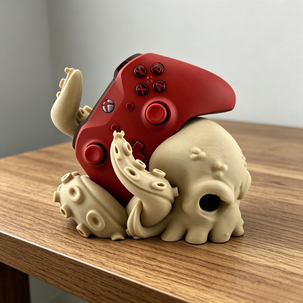 3Dプリント製タコ腕型コントローラースタンド、ユニバーサルゲ - 3D Printing Xbox Controller Holder のレビューと価格