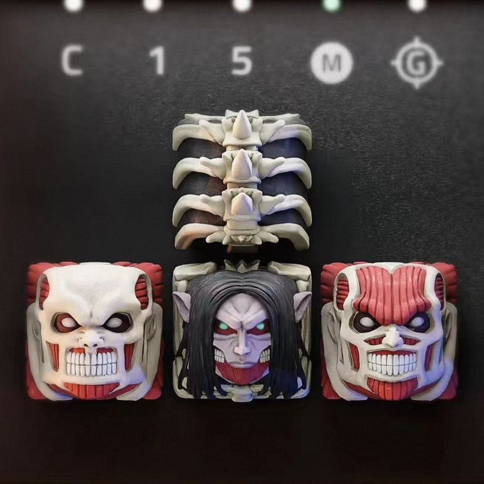 新しい進撃の巨人共同ブランドキーキャップセット漫画アラン 3 - 3D Printing Keycaps のレビューと価格