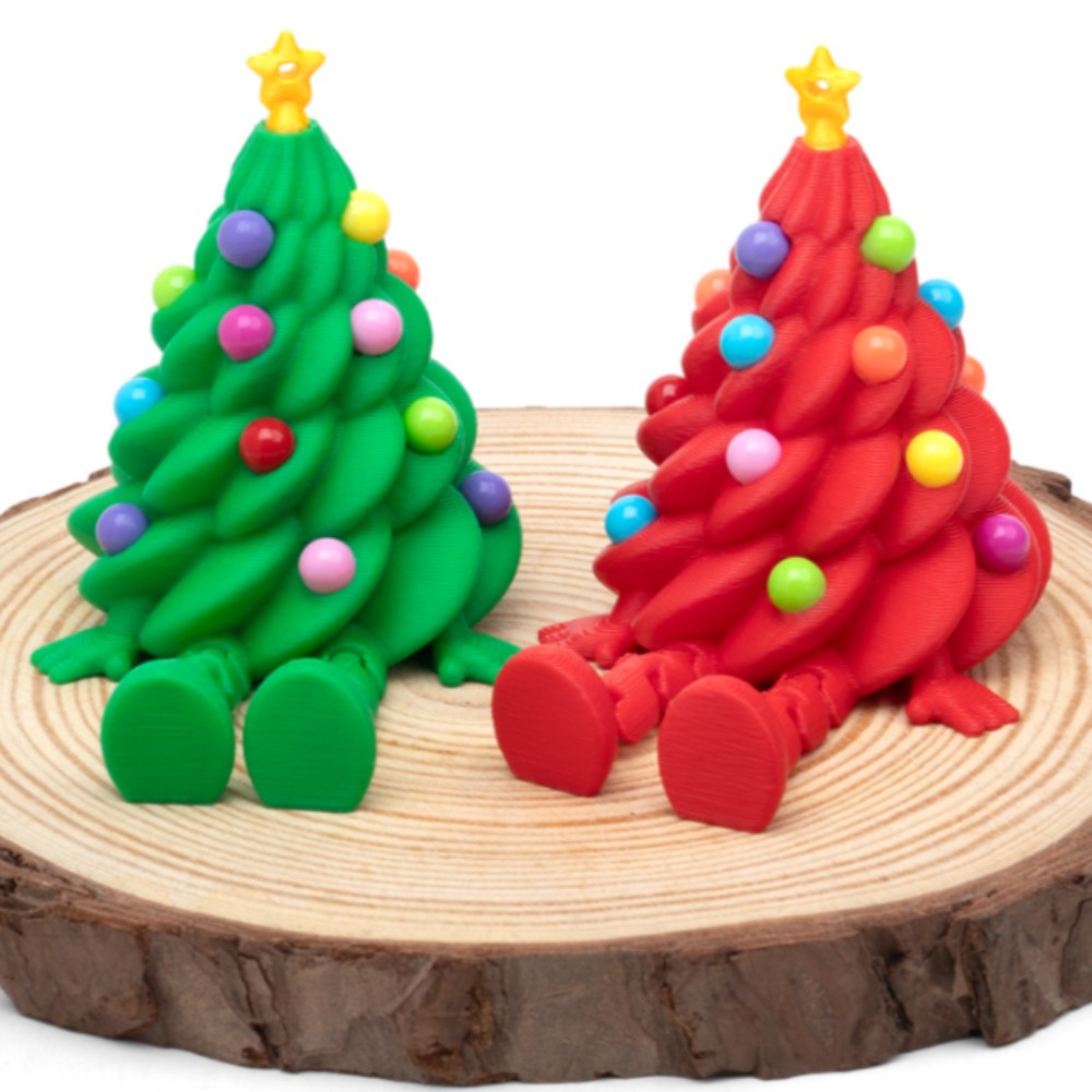3Dプリントされたクリスマスツリーフィギュア、多関節可動式ク - 3D Printing Xmas のレビューと価格