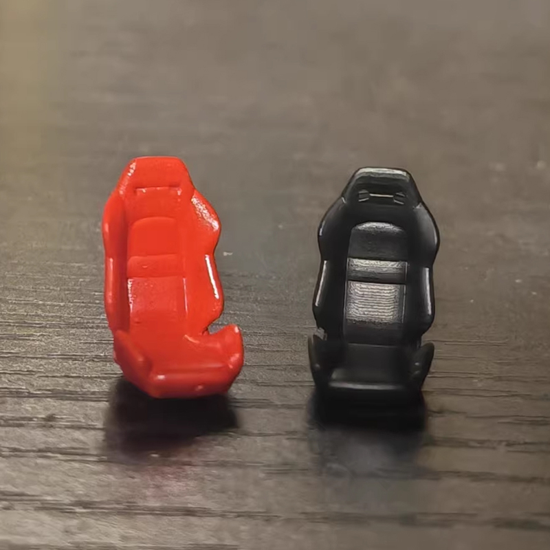 1 個 1/64 スケールレーシングシートモデル模擬黒/赤バ - 3D Printing Diecast Cars のレビューと価格
