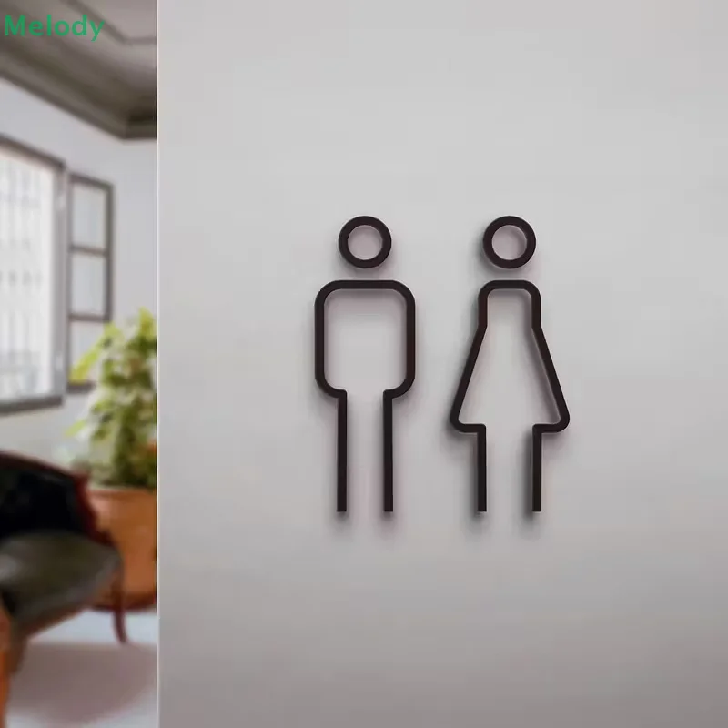 3D プリント浴室ドアサイン男性 & 女性トイレシンボルドア - 3D Printing Cafe のレビューと価格